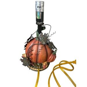 Pat Richter Pumpkin Table Lamp w/ Shade 2003 Homestead Shoppe Fall Harvest